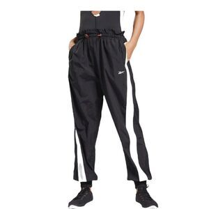 REEBOK WOMEN'S Black Nylon Studio High Intensity Drawstring Pants US 2XS